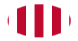 Oval vignette flag of Sons of Liberty (USA c. 1765, 9 stripes)