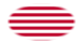 Oval vignette flag of Sons of Liberty (USA c. 1765, 13 stripes)