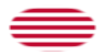Oval vignette flag of Sons of Liberty (USA c. 1765, 13 stripes)