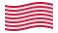 Waving flag of Sons of Liberty (USA c. 1765, 13 stripes)