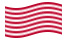 Waving flag of Sons of Liberty (USA c. 1765, 13 stripes)