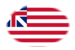 Oval vignette flag of Grand Union (USA 1775-1777)