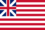 Rectangular flag of Grand Union (USA 1775-1777)