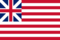 Rectangular flag of Grand Union (USA 1775-1777)