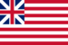Rectangular flag of Grand Union (USA 1775-1777)