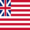 Square flag of Grand Union (USA 1775-1777)