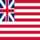 Square flag of Grand Union (USA 1775-1777)