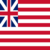 Square flag of Grand Union (USA 1775-1777)