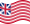 Static waving flag of Grand Union (USA 1775-1777)