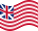 Static waving flag of Grand Union (USA 1775-1777)