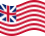 Static waving flag of Grand Union (USA 1775-1777)