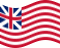 Static waving flag of Grand Union (USA 1775-1777)