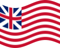 Static waving flag of Grand Union (USA 1775-1777)