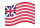 Waving flag of Grand Union (USA 1775-1777)