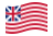 Waving flag of Grand Union (USA 1775-1777)