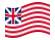 Waving flag of Grand Union (USA 1775-1777)