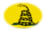Oval vignette flag of Gadsden (USA c. 1775)