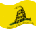 Static waving flag of Gadsden (USA c. 1775)