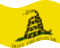 Static waving flag of Gadsden (USA c. 1775)