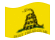 Waving flag of Gadsden (USA c. 1775)