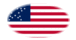 Oval vignette flag of Great Star (USA 1818-1819)