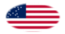 Oval vignette flag of Great Star (USA 1818-1819)