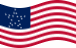 Static waving flag of Great Star (USA 1818-1819)