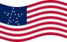 Static waving flag of Great Star (USA 1818-1819)