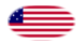 Oval vignette flag of Star-Spangled Banner (USA 1795-1818)