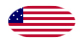 Oval vignette flag of Star-Spangled Banner (USA 1795-1818)
