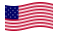 Waving flag of Star-Spangled Banner (USA 1795-1818)