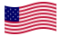 Waving flag of Star-Spangled Banner (USA 1795-1818)