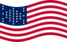 Static waving flag of Fort Sumter (USA 1861)