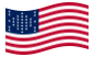 Waving flag of Fort Sumter (USA 1861)