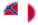 Oval vignette flag of Blood-Stained Banner (Confederate States 1865)