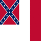 Square flag of Blood-Stained Banner (Confederate States 1865)