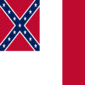 Square flag of Blood-Stained Banner (Confederate States 1865)