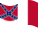 Static waving flag of Blood-Stained Banner (Confederate States 1865)