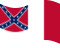 Static waving flag of Blood-Stained Banner (Confederate States 1865)