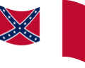 Static waving flag of Blood-Stained Banner (Confederate States 1865)