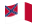 Waving flag of Blood-Stained Banner (Confederate States 1865)