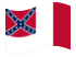Waving flag of Blood-Stained Banner (Confederate States 1865)