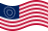 Static waving flag of USA 37 stars (1867-1877)