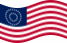 Static waving flag of USA 37 stars (1867-1877)