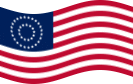 Static waving flag of USA 37 stars (1867-1877)