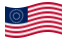 Waving flag of USA 37 stars (1867-1877)