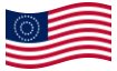 Animated flag USA 37 stars (1867-1877)