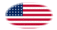 Oval vignette flag of USA 48 stars (1912-1959)