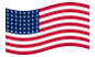 Waving flag of USA 48 stars (1912-1959)