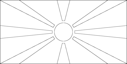 Outline of the flag of Macedonia to color